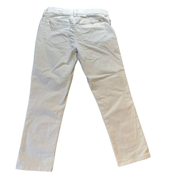 Calvin Klein White Denim Straight Leg Cropped Jeans - Size‎ 6 - Picture 5 of 10